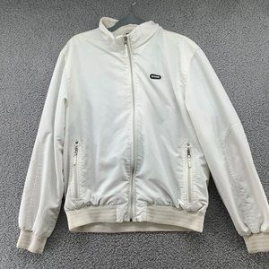Colmar White Windbreaker Bomber Jacket Mens L Sz‎ 52 Lightweight Zip Outdoors